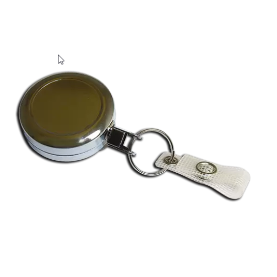 Heavy Duty Chrome Metal Yo-Yo Badge Reel with Strap Fitting