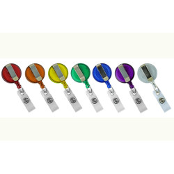 Yo-Yo Badge Reel Translucent 90cm Retractable Cord - Strap Fitting - pack of 100 Yo-Yo Badge Reel Translucent 90cm Retractable Cord - Strap Fitting - pack of 100
