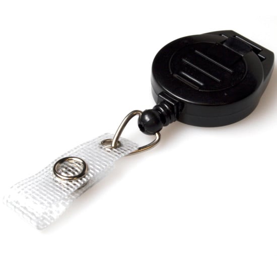 Black Badge Reel with Lanyard Clip Fitting (Pack of 50)