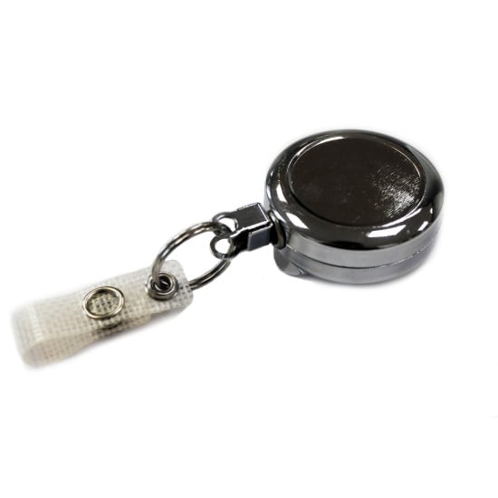 Heavy Duty Chrome Metal Yo-Yo Badge Reel with Strap Fitting