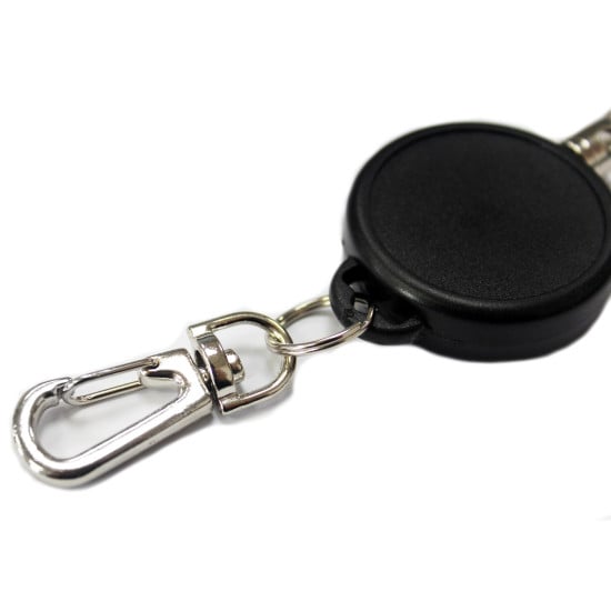 Heavy Duty Carabiner Clip Badge Reel with Dog Clip Fitting