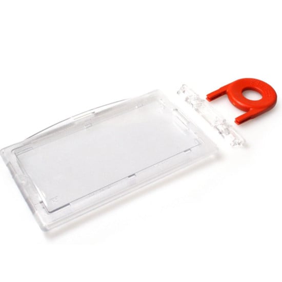 Lockable reusable security card holder with key - pack of 100