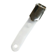 Locking Clip with Frosted Nylon Strap - Economy - Pack of 100 Locking Clip with Frosted Nylon Strap - Economy - Pack of 100