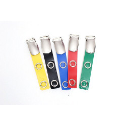 Locking Clip with Coloured Vinyl Strap and Metal Popper Fastening Locking Clip with Coloured Vinyl Strap and Metal Popper Fastening