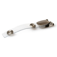 Locking Lever Clip with Clear Strap and Metal Popper Fastening - Pack of 100