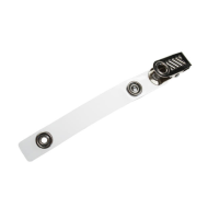 Crocodile Clip with Clear Strap and Metal Popper Fastening - Pack of 100