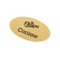 Oval Metal Name Badge 65mm x 35mm Oval Metal Name Badge 65mm x 35mm