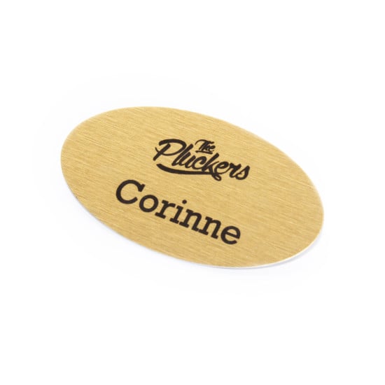 Oval Metal Name Badge 65mm x 35mm