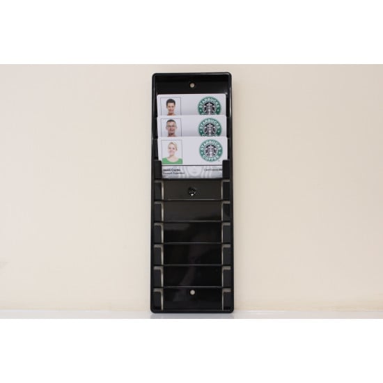 Badge Rack Holds 10 Cards in Horizontal Position - black