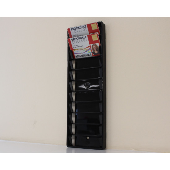 Badge Rack Holds 10 Cards in Horizontal Position - black