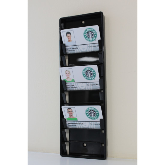 Badge Rack Holds 10 Cards in Horizontal Position - black