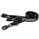 15mm Pre-Printed STUDENT Lanyard with Black Plastic Clip - Pack of 100 - In stock!