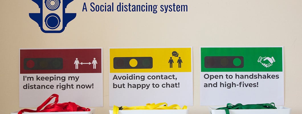 Traffic Light Lanyards: A social distancing system