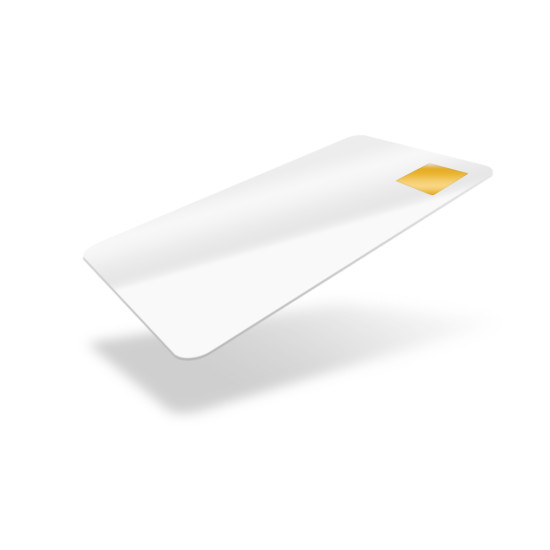 Plain White PVC Cards with Gold HoloPatch