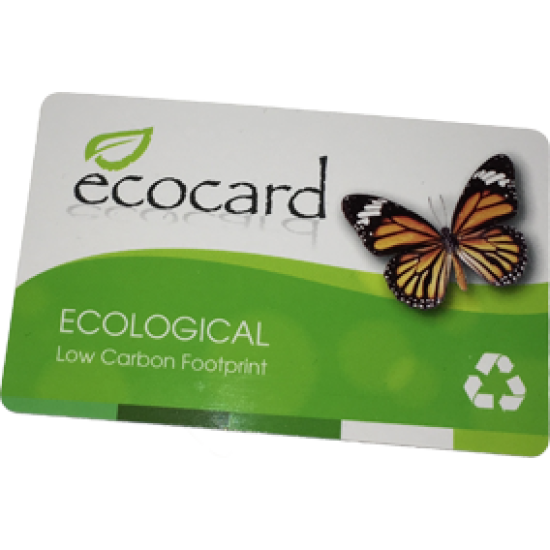 EcoCard fully recyclable membership and gift cards front