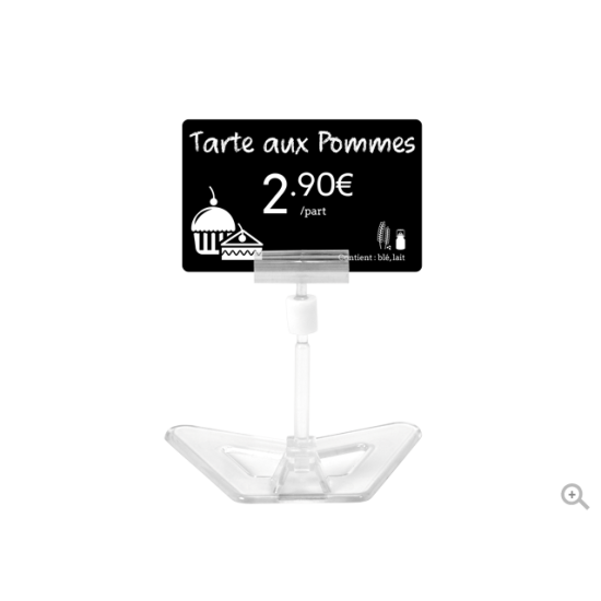 Crystal Price Ticket Stands (80mm Height) - Pack of 25