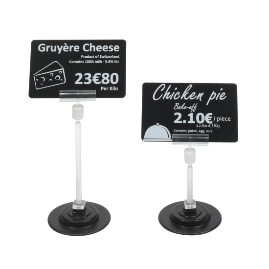 Magnetic Price Ticket Stands (120mm Height) - 1 Set Of 25 Units