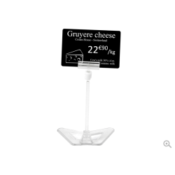 Crystal Price Ticket Stands (120mm Height) - 25 Pack