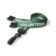 15mm Pre-printed VOLUNTEER Lanyard with Black Plastic Clip - pack of 100