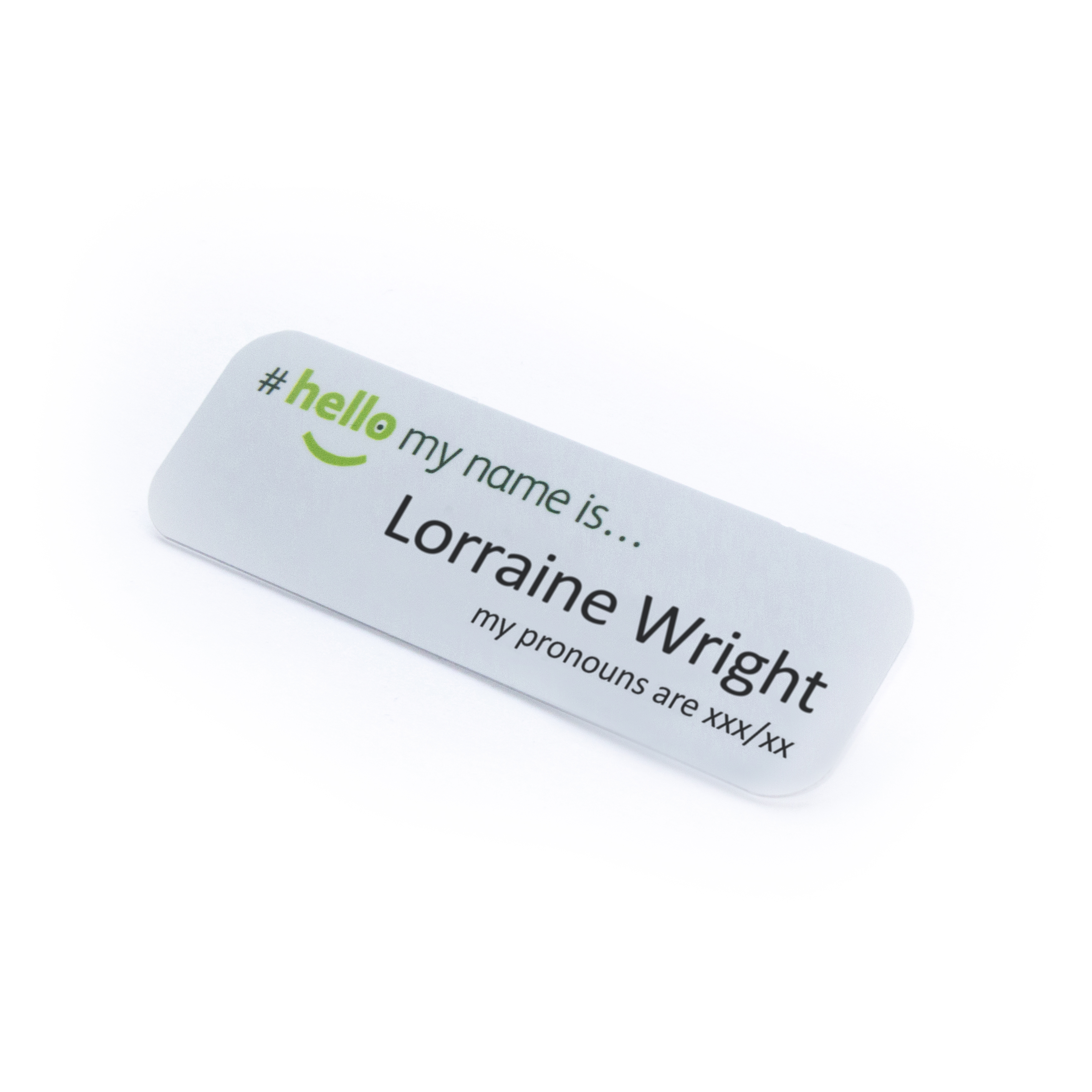 ID for Healthcare : #hellomynameis Metal Badges with Inside Visitor Badge Template Word