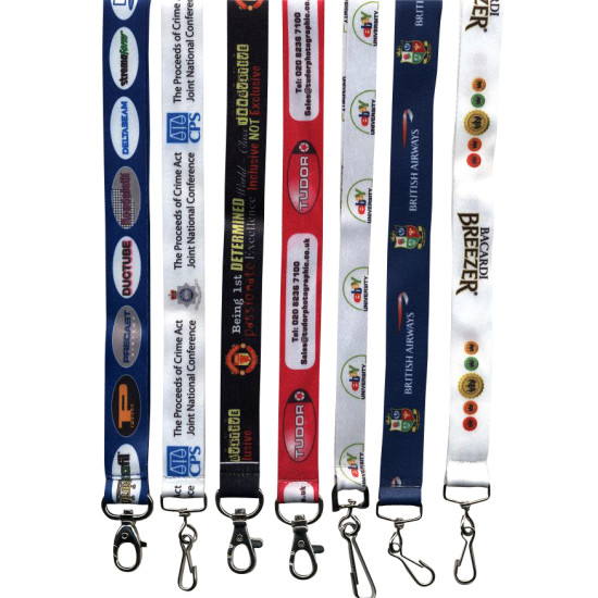 10mm Dye Sublimation Full Colour Personalised Lanyards - Express 12 Day Delivery