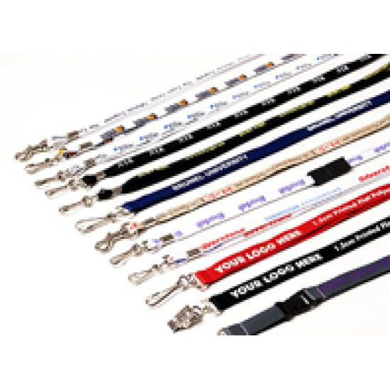 15mm Screen Printed Colour Lanyards - 1 Colour Print - 14-21 day delivery