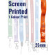 25mm Screen Printed Coloured Lanyards - 1 Colour Print - 14-21 day delivery