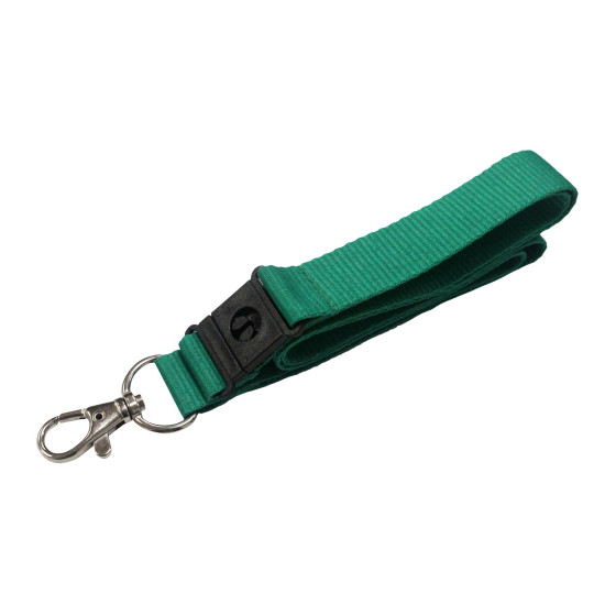 20mm Plain Green Polyester Lanyards (Pack of 25)