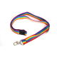 20mm Rainbow Striped Polyester Lanyards – Pack of 25