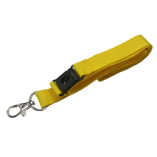 20mm Plain Yellow Polyester Lanyards (Pack of 25)