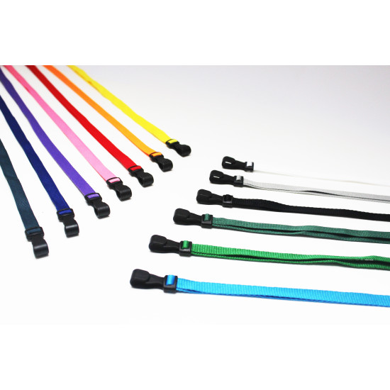 10mm Economy RPET Lanyard with Plastic Clip - 13 Colours Available (Pack of 25)