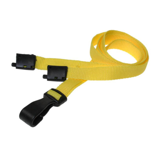 10mm Plain Yellow Economy RPET Lanyards (Pack of 25)
