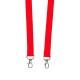 20mm Red Polyester Lanyards with Two Metal Trigger Clips & Health and Safety Breakaway - Pack of 100