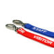 50 Royal Blue STAFF & 50 Red VISITOR Pre-Printed 15mm Lanyards with Metal Lobster Clip