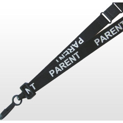 Pre-Printed PARENT Lanyard with Black Plastic Clip - Pack of 50 Pre-Printed PARENT Lanyard with Black Plastic Clip - Pack of 50