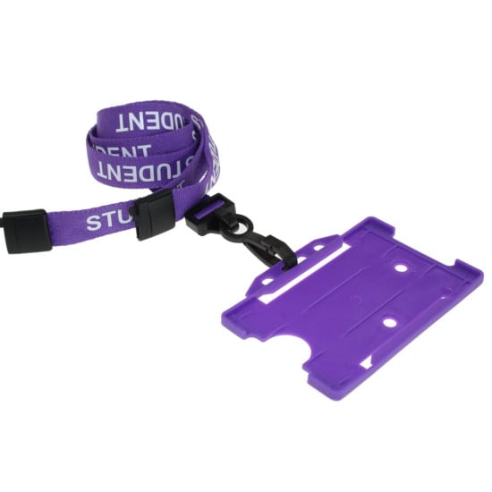 15mm Pre-Printed STUDENT Lanyard with Black Plastic Clip - Pack of 100 - In stock!