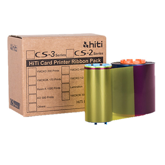 YMCKO 5 panel colour ribbon for the HiTi CS-200e plastic card printer