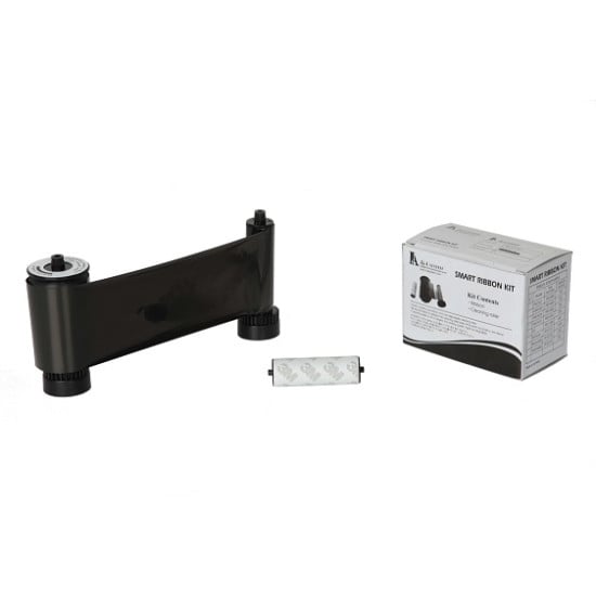 IDP SMART 30 and 50 650653 Black Monochrome Printer Ribbon With Cleaning Roller