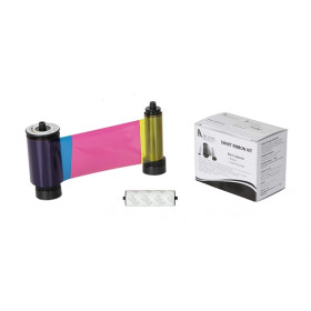 IDP SMART 31 and 51 YMCKO Colour Printer Ribbon With Cleaning Roller 659366