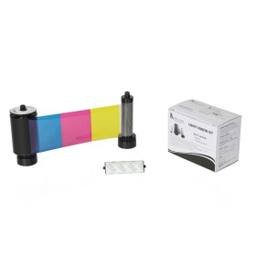 IDP SMART 30 and 50 YMCKO Half Colour Printer Ribbon with Cleaning Roller 650640