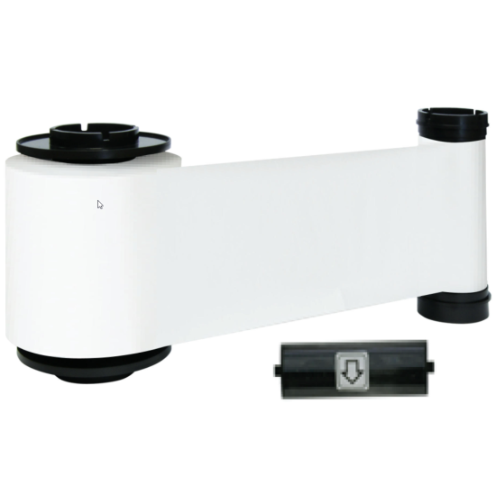 IDP SMART-70 Monochrome White Resin Ribbon with Cleaning Roller (659193)