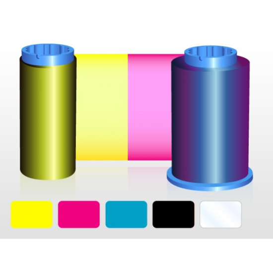 Zebra YMCKO Colour Printer Ribbon 800015-540