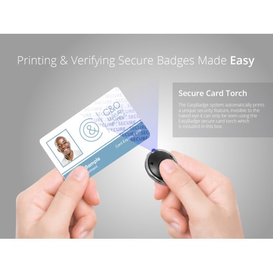 EasyBadge Pro Single Sided IDP Smart 31S ID Card Printer ID Printer Bundle