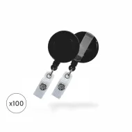 Yo-Yo Badge Reel Medium Duty 90cm Retractable Cord - Strap Fitting - Pack of 25