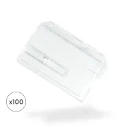 Enclosed Double Sided Crystal Card Holder with Double Slider Bar (Pack of 100) Enclosed Double Sided Crystal Card Holder with Double Slider Bar (Pack of 100)
