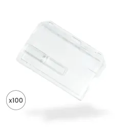Enclosed Double Sided Crystal Card Holder with Double Slider Bar (Pack of 100) Enclosed Double Sided Crystal Card Holder with Double Slider Bar (Pack of 100)