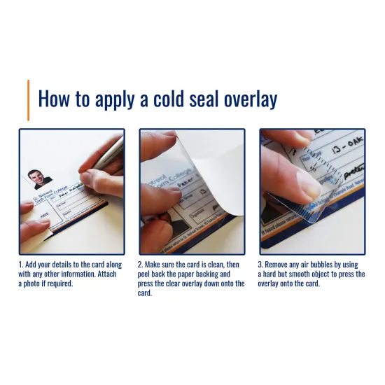 Cold Seal Overlay 05-1730-OL 52 x 84mm (100 Pack)