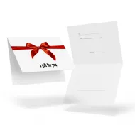 White Red Bow Gift Card Holders (Pack of 100)
