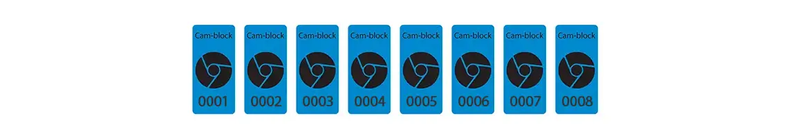 Cam Block Stickers - Sequential Numbering