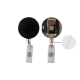 Heavy Duty Yo-Yo Chrome and Black Badge Reel with Metal Cord - Strap Fitting - Pack of 25